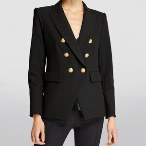 Veronica Beard Miller Dickey Jacket, Size 10, Black with Gold Buttons